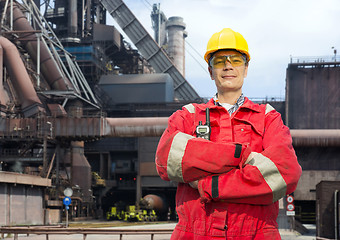 Image showing Factory worker in overalls