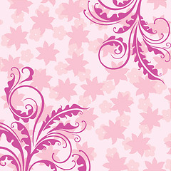 Image showing Decorative pink floral background