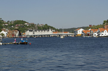 Image showing Mandal - small Norwegain coast town
