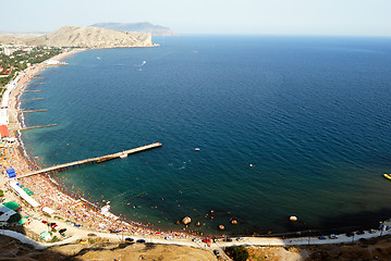 Image showing Black sea in Sudak City