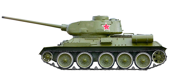 Image showing Russian tank T-34 from World War II