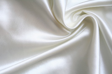 Image showing Smooth elegant white silk as background