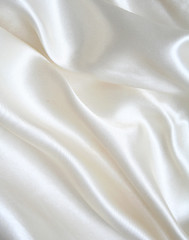 Image showing Smooth elegant white silk as background 