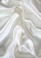 Image showing Smooth elegant white silk as background