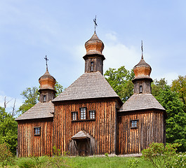 Image showing Wooden Christian Orthodox Church