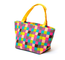 Image showing Vibrant Cloth Ladies Handbag