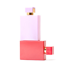 Image showing Red and Pink Perfume Bottles