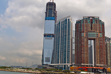 Image showing Hong Kong, West Kawloon new skyscrapers