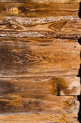 Image showing Old wooden building wall. 