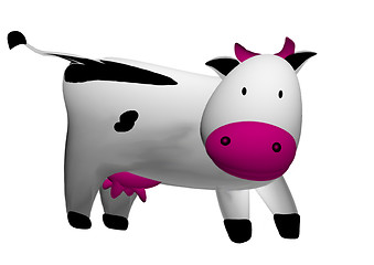 Image showing cow on a white