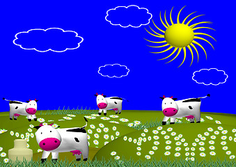 Image showing cows on a meadow