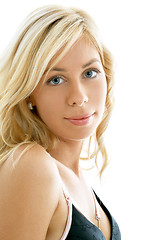 Image showing blond in black lingerie