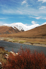 Image showing Landscape in the highland of Tibet