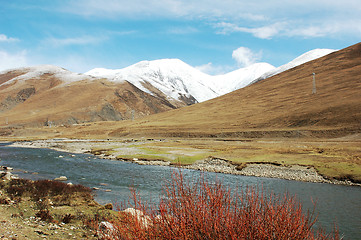 Image showing Landscape in the highland of Tibet