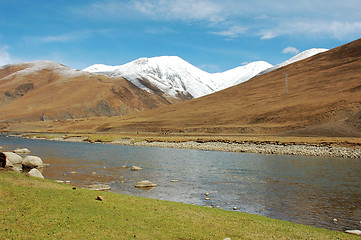 Image showing Landscape in the highland of Tibet