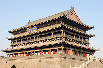 Image showing Drum Tower of Xian China