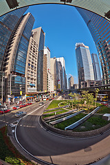 Image showing Connaught Road, Central, Hong Kong and old building on left Cath