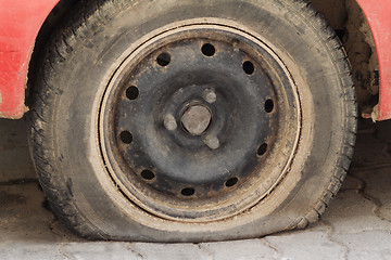 Image showing Flat tire.
