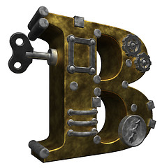 Image showing steampunk letter b