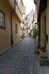 Image showing historic city in germany with narrow lane