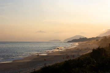 Image showing Sunset on Camboinhas beach