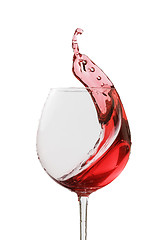 Image showing glass of red wine