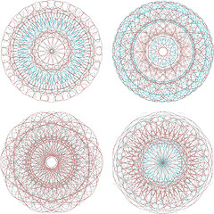 Image showing Vector guilloche pattern for currency, certificate or diplomas