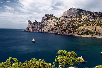 Image showing Black sea in Sudak city