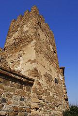 Image showing Sudak Genoa fortress wall