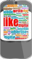 Image showing vector smart phone social media theme