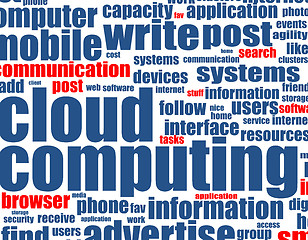 Image showing cloud computing - word background