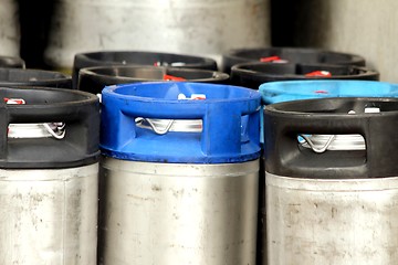 Image showing beverage steel barrels