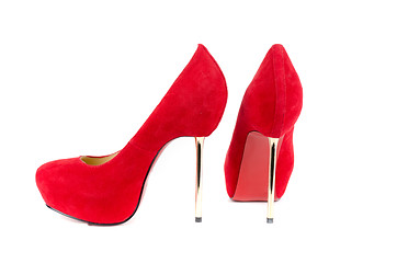 Image showing red female shoes