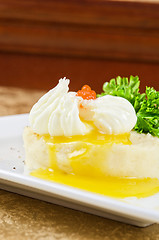 Image showing poached eggs