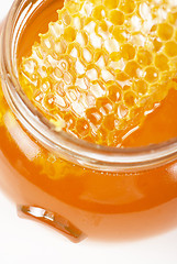 Image showing jar of organic honey