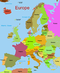 Image showing map of european continent