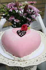 Image showing Marzipan gateau