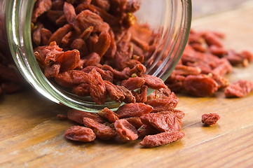 Image showing Red dried goji berries