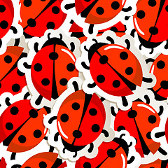 Image showing Red ladybug pattern