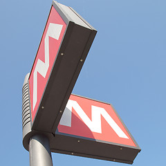 Image showing Subway sign