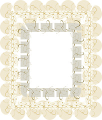 Image showing vintage template with floral retro frame