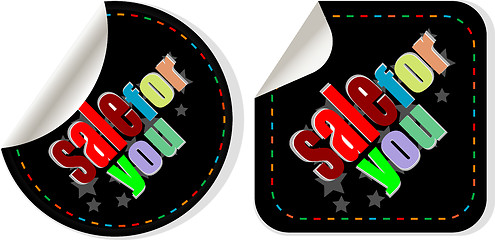 Image showing Color sale for you stickers set