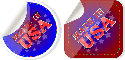 Image showing Made in the USA icon label vector set