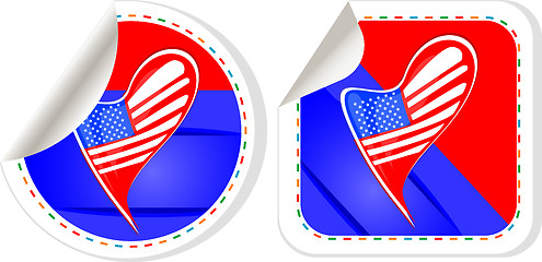 Image showing USA national and patriotic concepts for badge, sticker