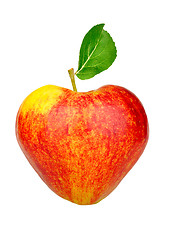 Image showing apple in the shape of a heart