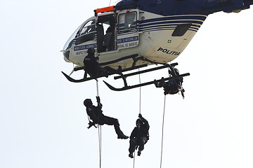 Image showing police helicopter in rescue mission