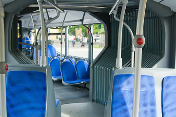 Image showing Salon of contemporary city bus 