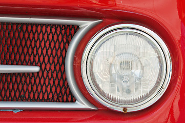 Image showing Headlight of the ancient car