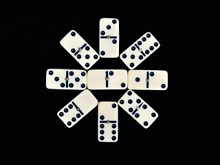 Image showing Domino isolated on a black background