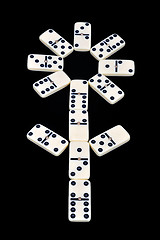 Image showing Domino isolated on a black background